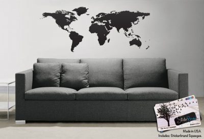 World Map of Earth Wall Decal Sticker