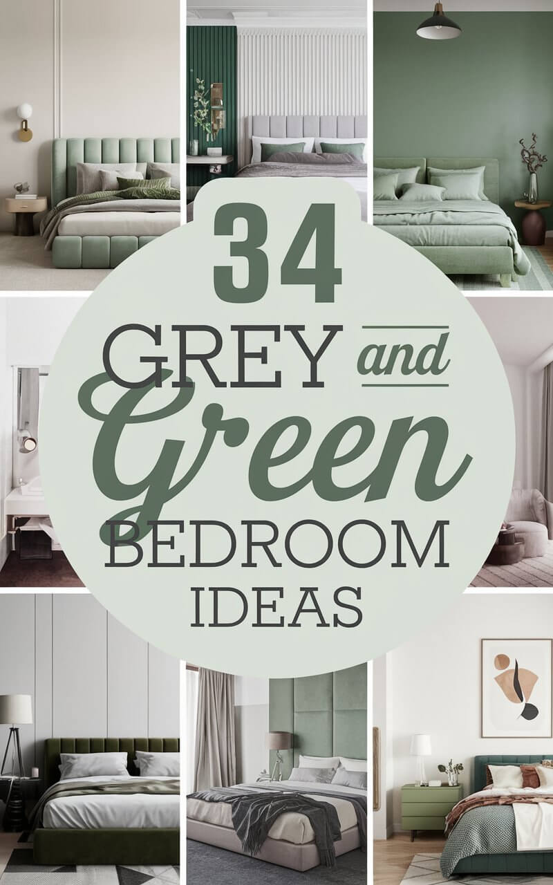 34 Inspiring Grey and Green Bedroom Ideas for a Serene Retreat - Decor Snob