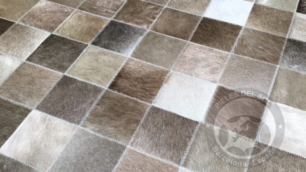 cowhide patchwork rug