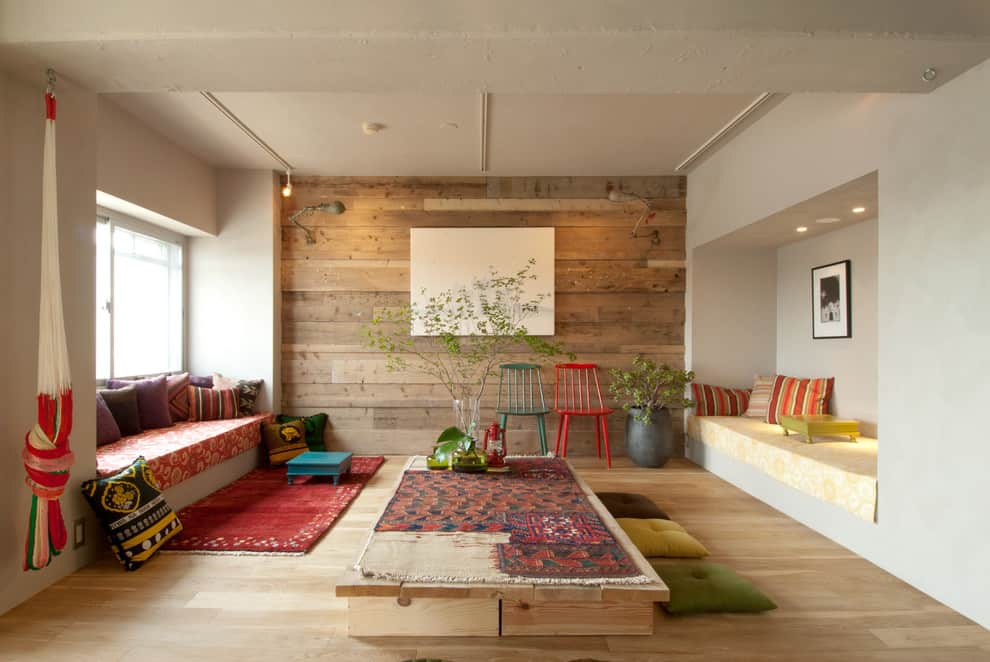 japanese eclectic living room