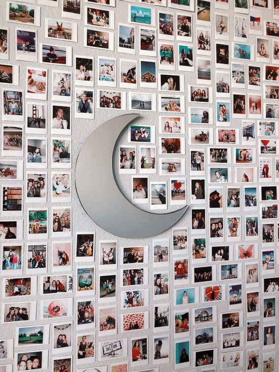 Bedroom with moon wall