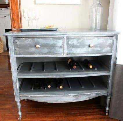 old table wine rack