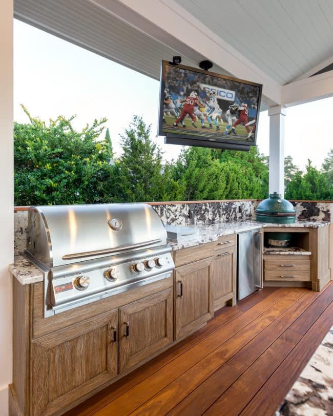 Outdoor Television in Outdoor Kitchen