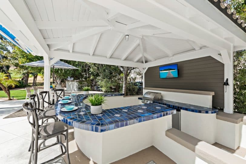 Outdoor Television in Outdoor Kitchen