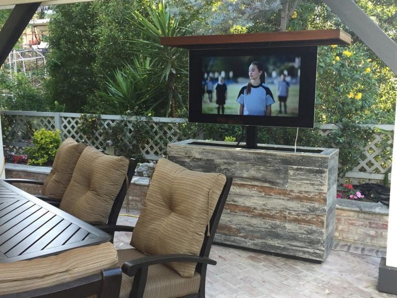 Outdoor Television in Enclosure