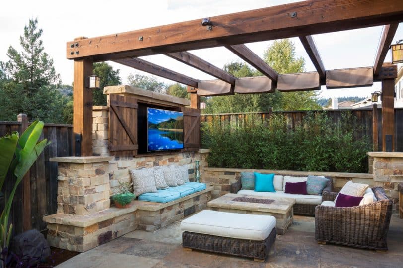 Outdoor Television in Yard