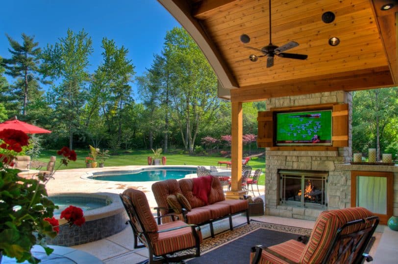 Outdoor Television in Mounted