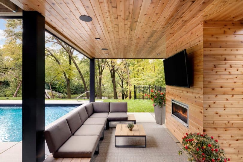 Outdoor Television in Mounted