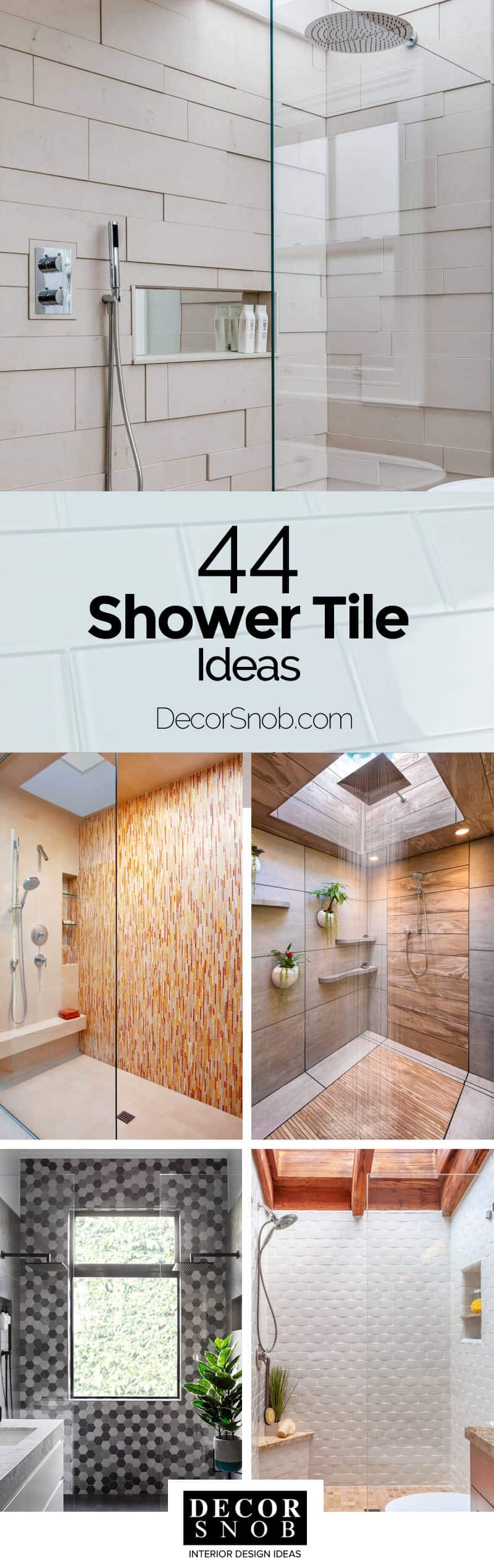 44 Modern Shower Tile Ideas And Designs, Shower Surround Ideas Tile