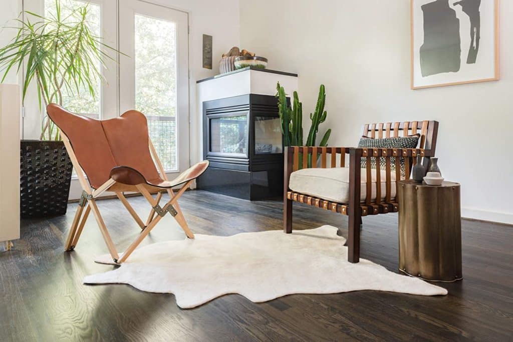 faux cowhide rug