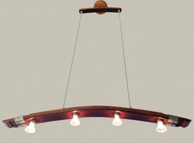 wine barrel stave pendant light